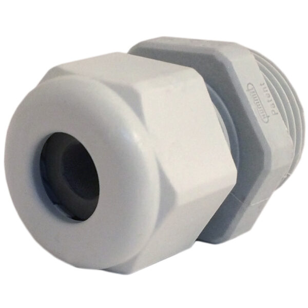 PG 9 Gray Nylon Reduced Dome Reduced Body Cable Gland | Cord Grip | Strain Relief CD09BR-GY