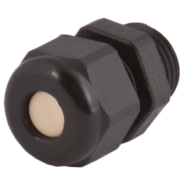 3/8" NPT Black Nylon Standard Dome Multi-Hole (Solid Plug) Cable Gland | Cord Grip | Strain Relief CD09NP-BK