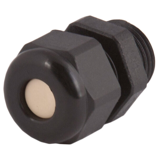 M12 x 1.5 Black Nylon Standard Dome Multi-Hole (Solid Plug) Cable Gland | Cord Grip | Strain Relief CD12MP-BK