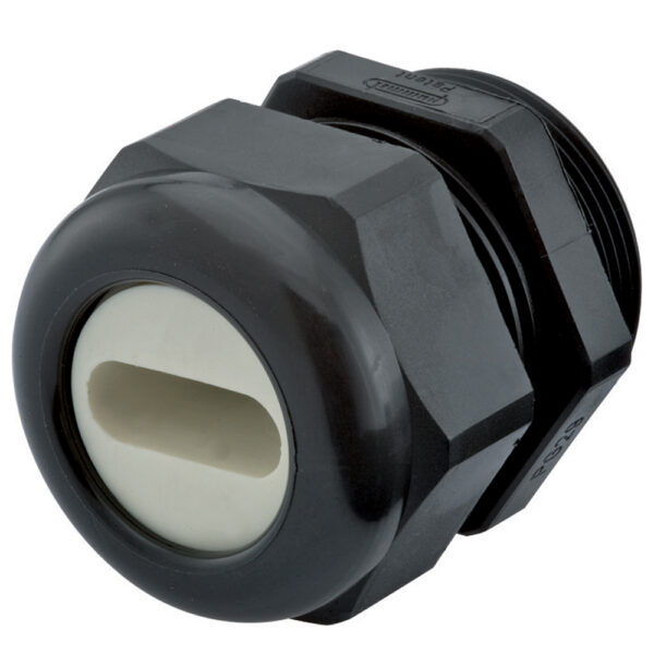 1/2" NPT Black Nylon Romex® Flat Cable Dome Cable Gland | Cord Grip | Strain Relief CD16NS-01