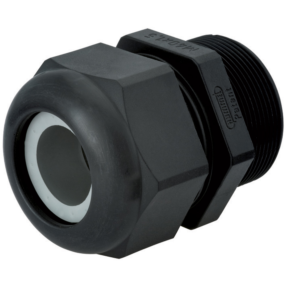 1-1/2" NPT Black Nylon Reduced Dome Cable Gland | Cord Grip | Strain Relief CD36NR-BK