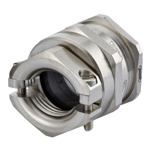 Ex-e M65 x 1.5 Nickel Plated Brass EMI / RFI Braided Buna-N Insert Clamp Cable Gland | Cord Grip | Strain Relief CD65MR-EXZ