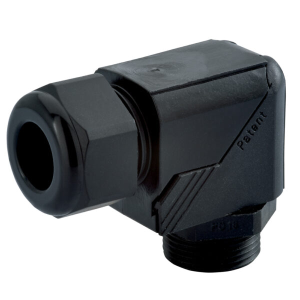 PG 29 Black Nylon Standard Dome Snap Elbow Cable Gland | Cord Grip | Strain Relief ED29AA-BK