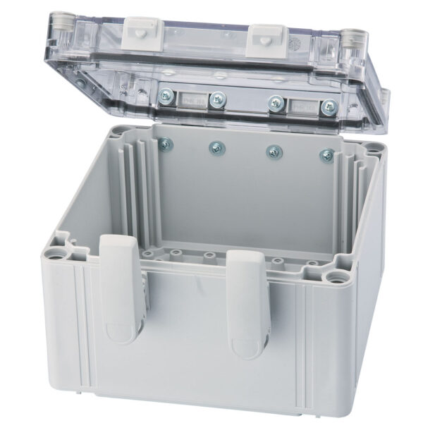 UL Polycarbonate Hinged Enclosures | Plain Sides Transparent Cover | S3140074414TU
