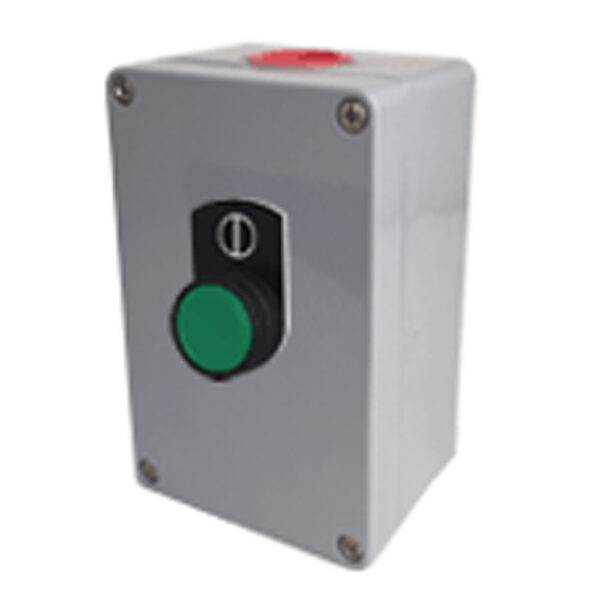 Aluminum Pushbutton Enclosure | One Button Green | MC-1B-NO-F