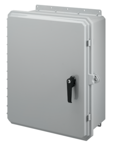 Polycarbonate Enclosure 20" x 16" x 8" | Opaque Cover Three Pt Latch w/ Multi-Max Rails | SG201608TPL