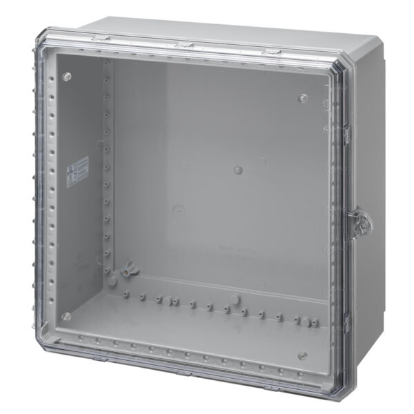 Polycarbonate Enclosure 24" x 24" x 10" | Clear Cover Four Latches w/ Multi-Max Rails | SG242410C