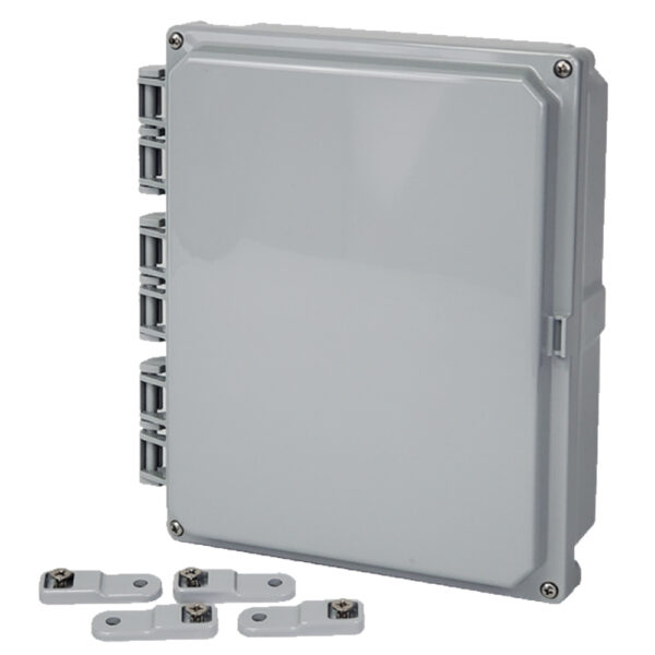 Polycarbonate Enclosure 10" x 8" x 2" | Hinged Opaque Four Screw Cover | SH10082H-6P