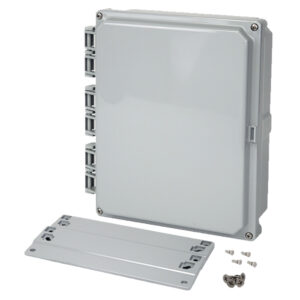 Polycarbonate Enclosure 10" x 8" x 2" | Hinged Opaque Four Screw Cover | SH10082HF