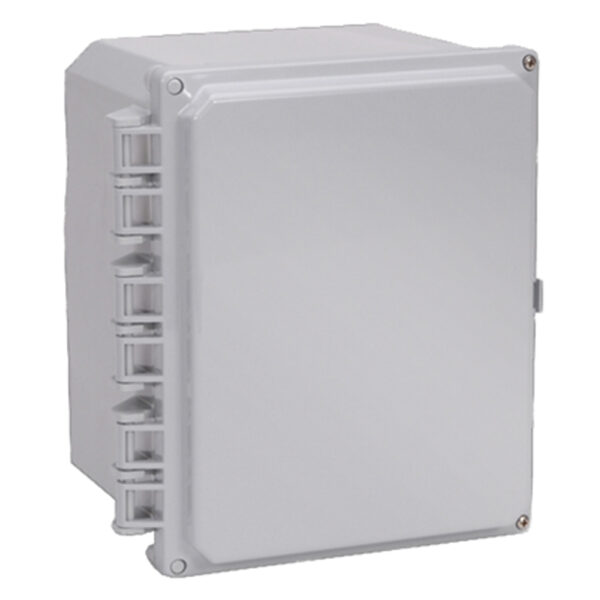 Polycarbonate Enclosure 10" x 8" x 4" | Hinged Opaque Two Screw Cover  | SH10084H