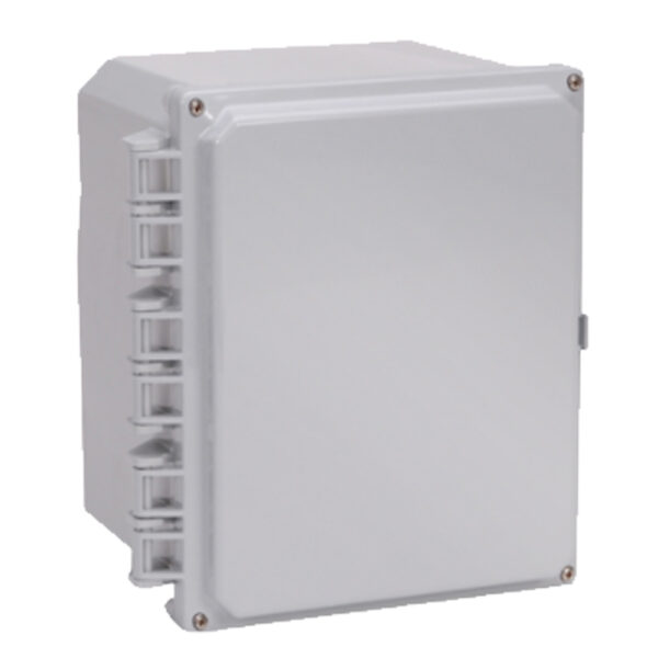 Polycarbonate Enclosure 10" x 8" x 4" | Hinged Opaque Four Screw Cover | SH10084H-6P