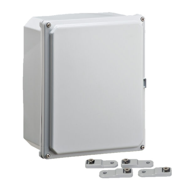 Polycarbonate Enclosure 10" x 8" x 4" | Hinged Opaque Four Screw Cover  | SH10084S