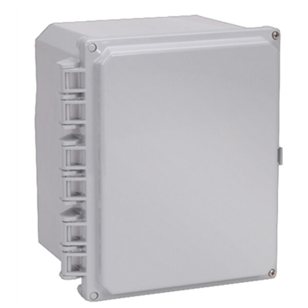 Polycarbonate Enclosure 10" x 8" x 6" | Hinged Opaque Two Screw Cover  | SH10086H