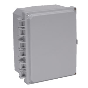 Polycarbonate Enclosure 10" x 8" x 6" | Hinged Opaque Two Screw Cover | SH10086H-6P