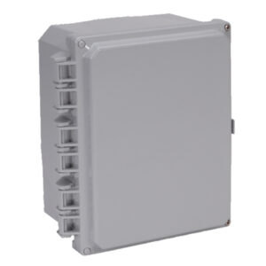 Polycarbonate Enclosure 10" x 8" x 6" | Hinged Opaque Two Screw Cover  | SH10086HC-6P