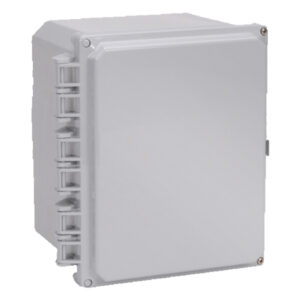Polycarbonate Enclosure 10" x 8" x 6" | Hinged Opaque Two Screw Cover  | SH10086HF