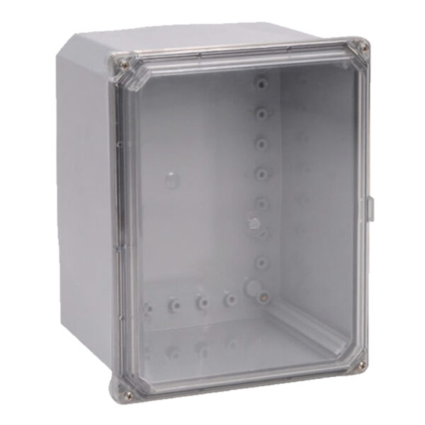 Polycarbonate Enclosure 10" x 8" x 6" | Hinged Clear Four Screw Cover  | SH10086SCF