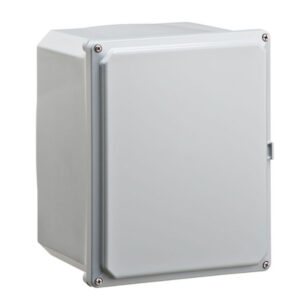 Polycarbonate Enclosure 10" x 8" x 6" | Hinged Opaque Four Screw Cover | SH10086SF