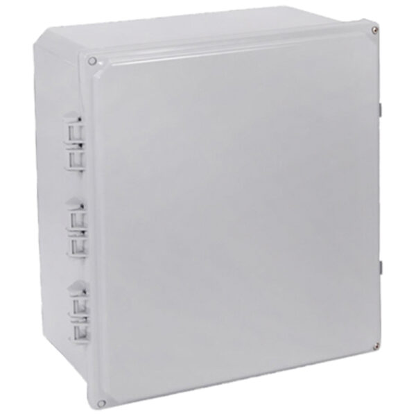 Polycarbonate Enclosure 12" x 10" x 4" | Hinged Opaque Two Screw Cover | SH12104H