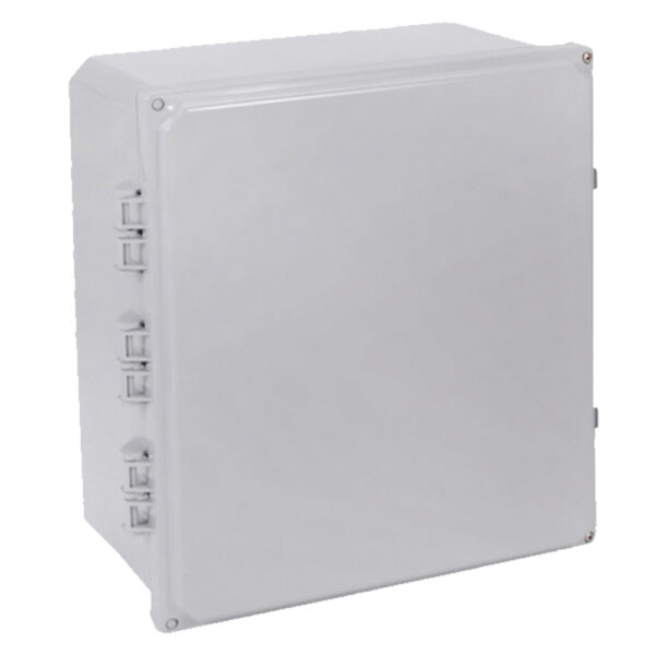 Polycarbonate Enclosure 12" x 10" x 4" | Hinged Opaque Two Screw Cover | SH12104H-6P