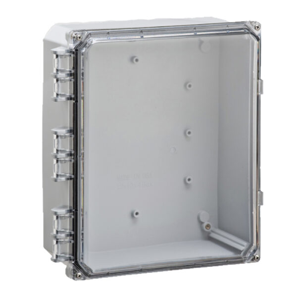 Polycarbonate Enclosure 12" x 10" x 4" | Clear Four Screw Cover | SH12104HC-6P