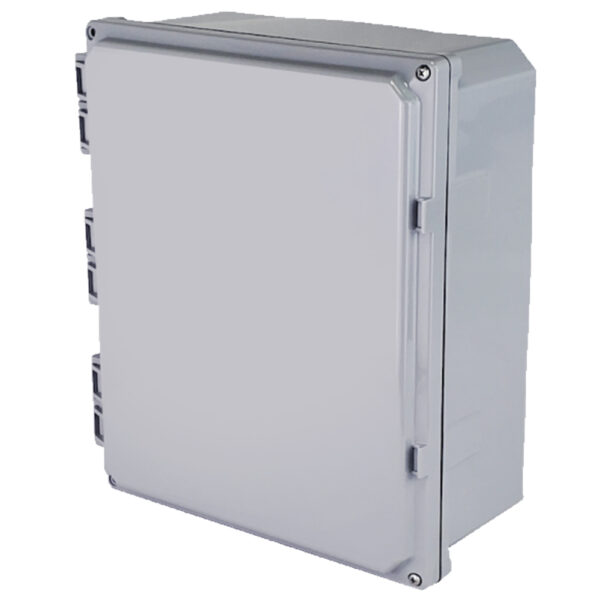 Polycarbonate Enclosure 12" x 10" x 4" | Hinged Opaque Two Screw Cover | SH12104HF