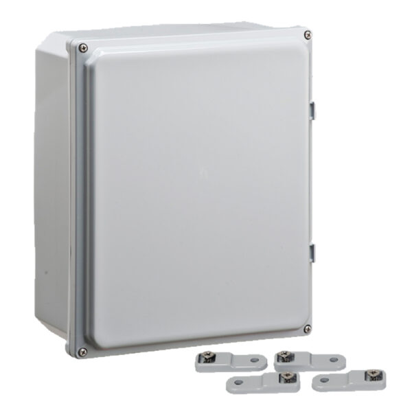 Polycarbonate Enclosure 12" x 10" x 4" | Opaque Four Screw Cover | SH12104S