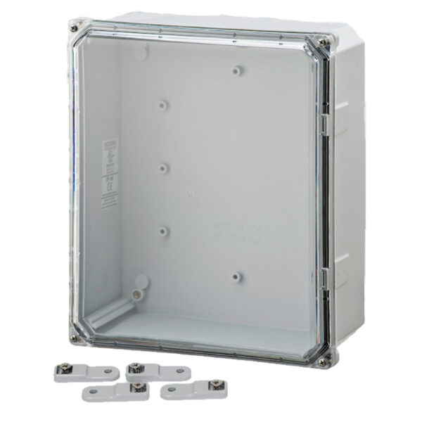 Polycarbonate Enclosure 12" x 10" x 4" | Clear Four Screw Cover | SH12104SC