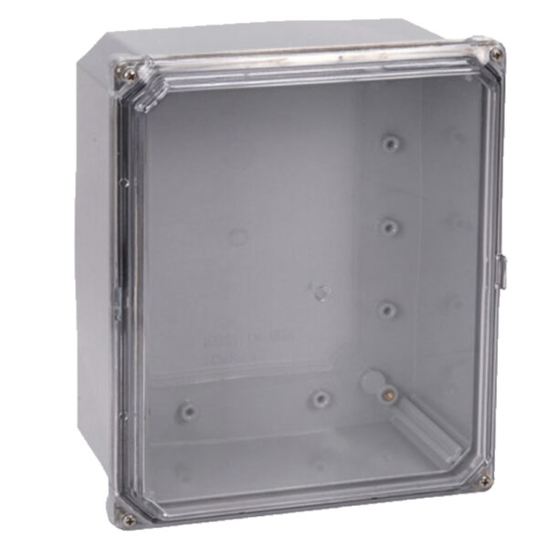 Polycarbonate Enclosure 12" x 10" x 4" | Clear Four Screw Cover | SH12104SCF