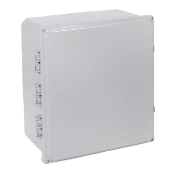 Polycarbonate Enclosure 12" x 10" x 6" | Hinged Opaque Two Screw Cover  | SH12106H-6P