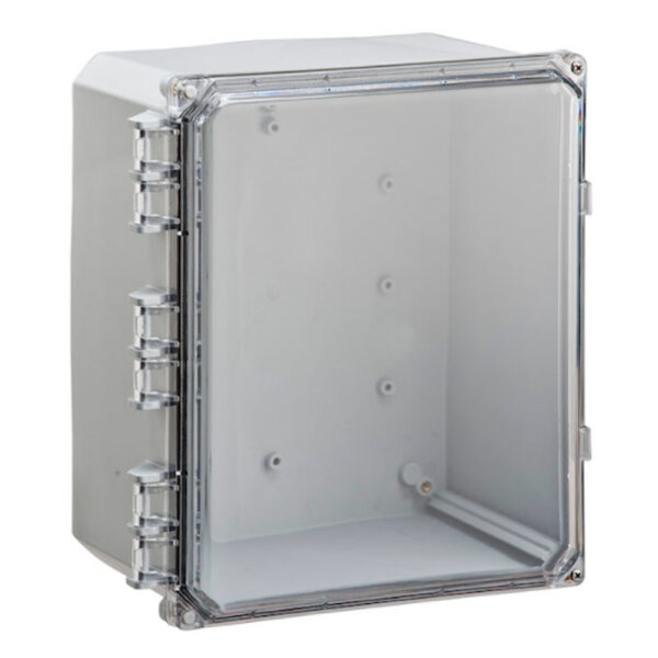 Polycarbonate Enclosure 12" x 10" x 6" | Hinged Clear Two Screw Cover  | SH12106HC-6P