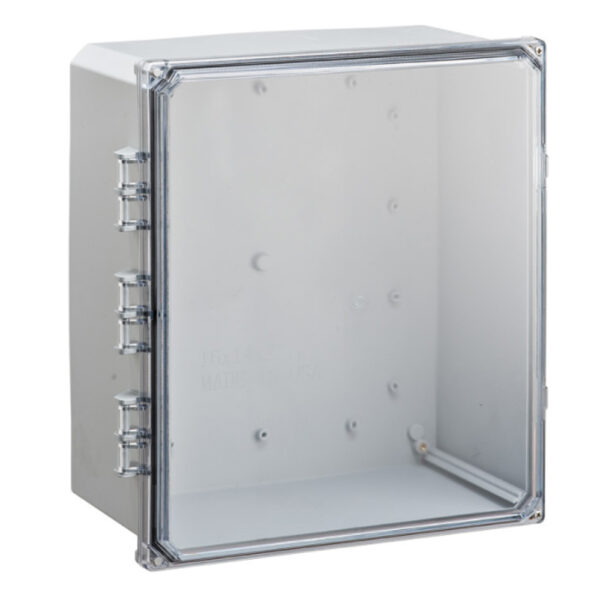 Polycarbonate Enclosure 14" x 12" x 6" | Hinged Clear Two Screw Cover | SH141206HCF
