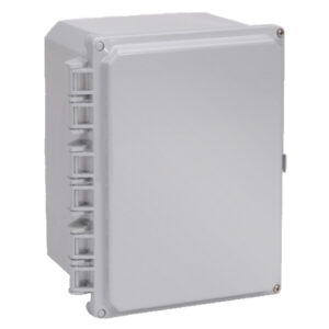 Polycarbonate Enclosure 14" x 12" x 6" | Hinged Opaque Two Screw Cover | SH141206HF
