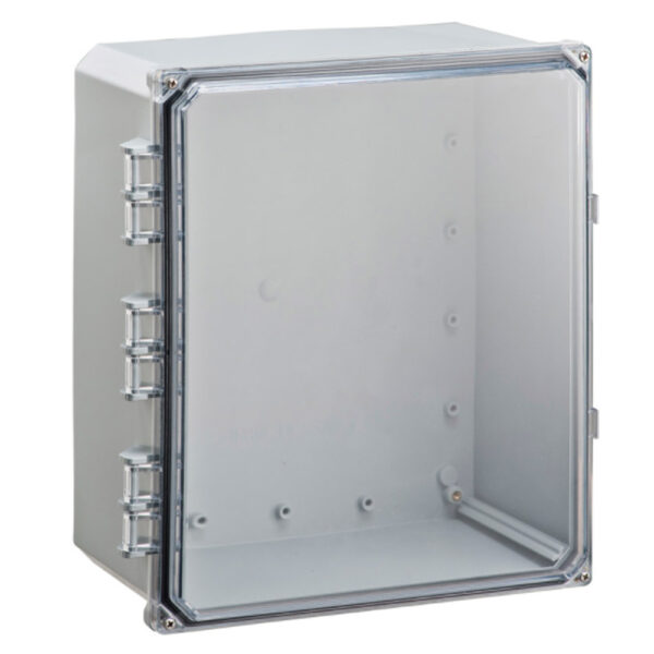 Polycarbonate Enclosure 16" x 14" x 7" | Hinged Clear Four Screw Cover  | SH161407HCF