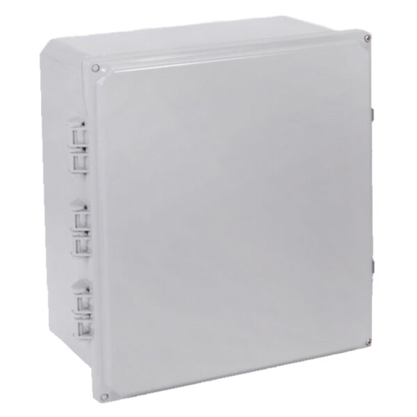 Polycarbonate Enclosure 16" x 14" x 7" | Hinged Opaque Two Screw Cover  | SH161407HF-6P