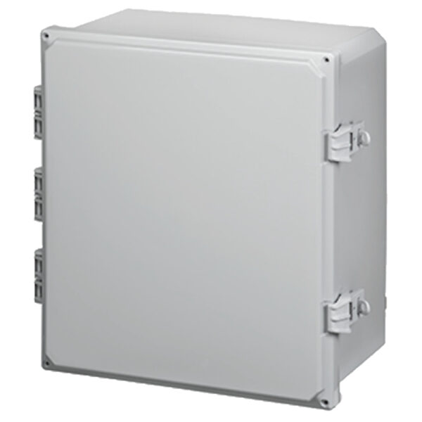 Polycarbonate Enclosure 16" x 14" x 7" | Opaque Hinged Non-Metallic Locking Latch | SH161407HFNL