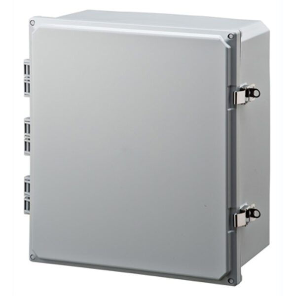 Polycarbonate Enclosure 16" x 14" x 7" | Hinged Opaque Cover Stainless Steel Locking Latch | SH161407HLL