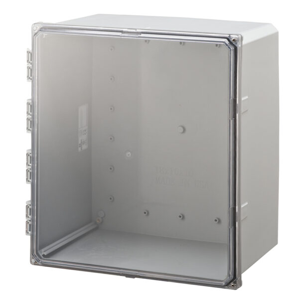 Polycarbonate Enclosure 18" x 16" x 10" | Two Screw Clear Hinged Cover | SH181610HC