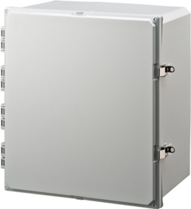 Polycarbonate Enclosure 18" x 16" x 10" | Opaque Hinged Cover Stainless Steel Locking Latch | SH181610HFLL