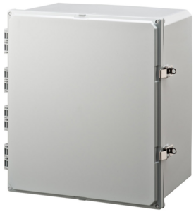 Polycarbonate Enclosure 18" x 16" x 10" | Hinged Opaque Stainless Steel Locking Latch | SH181610HLL