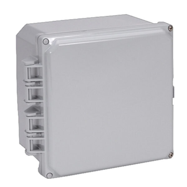 Polycarbonate Enclosure 6" x 6" x 4" | Hinged Opaque with Screw Cover | SH6064H