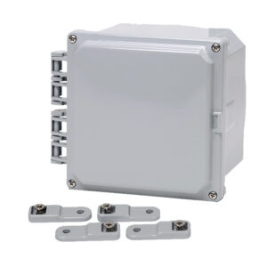 Polycarbonate Enclosure 6" x 6" x 4" | Hinged Opaque Four Screw Cover | SH6064H-6P