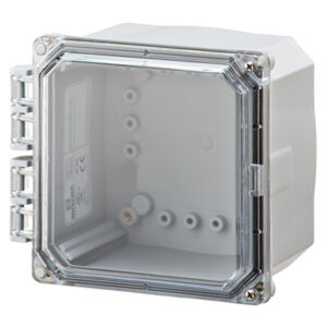 Polycarbonate Enclosure 6" x 6" x 4" | Hinged Clear Screw Cover | SH6064HC