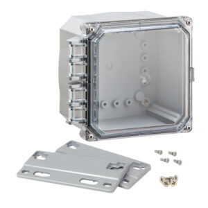 Polycarbonate Enclosure 6" x 6" x 4" | Clear Four Screw Cover | SH6064HCF