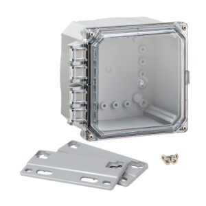 Polycarbonate Enclosure 6" x 6" x 4" | Opaque Four Screw Cover | SH6064HCF-6P