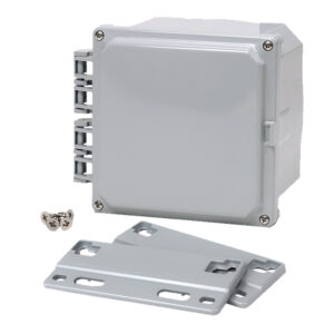 Polycarbonate Enclosure 6" x 6" x 4" | Hinged Opaque Four Screw Cover | SH6064HF-6P