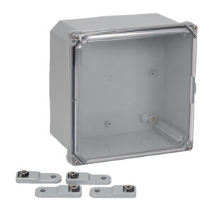 Polycarbonate Enclosure 6" x 6" x 4" | Clear Four Screw Cover | SH6064SC