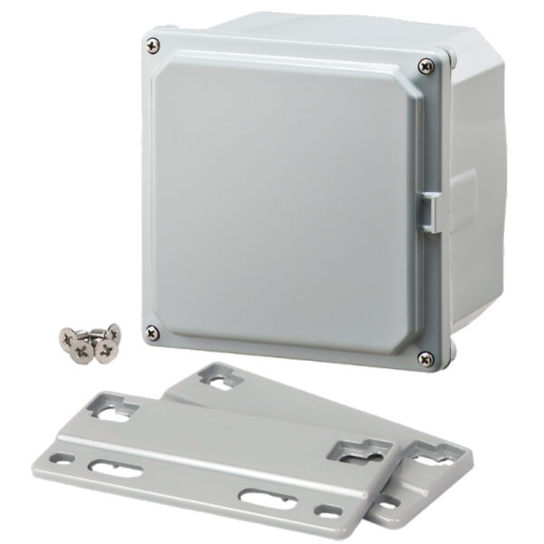 Polycarbonate Enclosure 6" x 6" x 4" | Opaque with Screw Cover | SH6064SF
