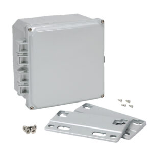 Polycarbonate Enclosure 8" x 8" x 4" | Hinged Opaque Four Screw Cover | SH8084HF