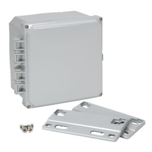 Polycarbonate Enclosure 8" x 8" x 4" | Hinged Opaque Four Screw Cover | SH8084HF-6P